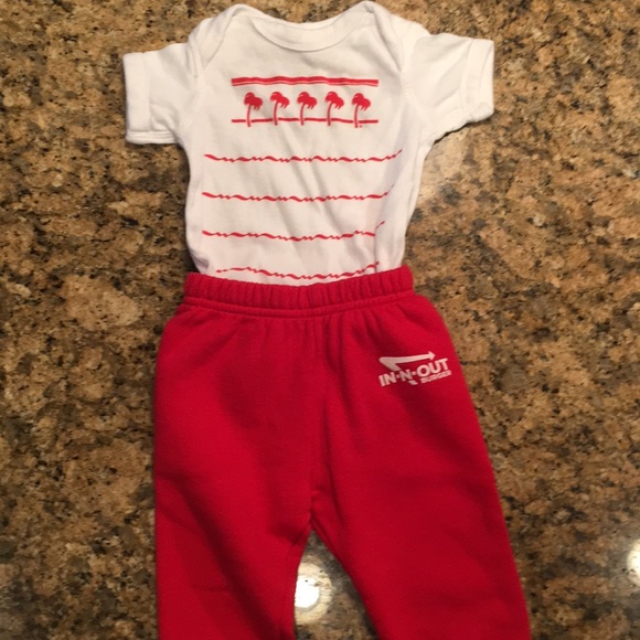 American Apparel Other - In-n-Out hamburger chain infant onesie and pants